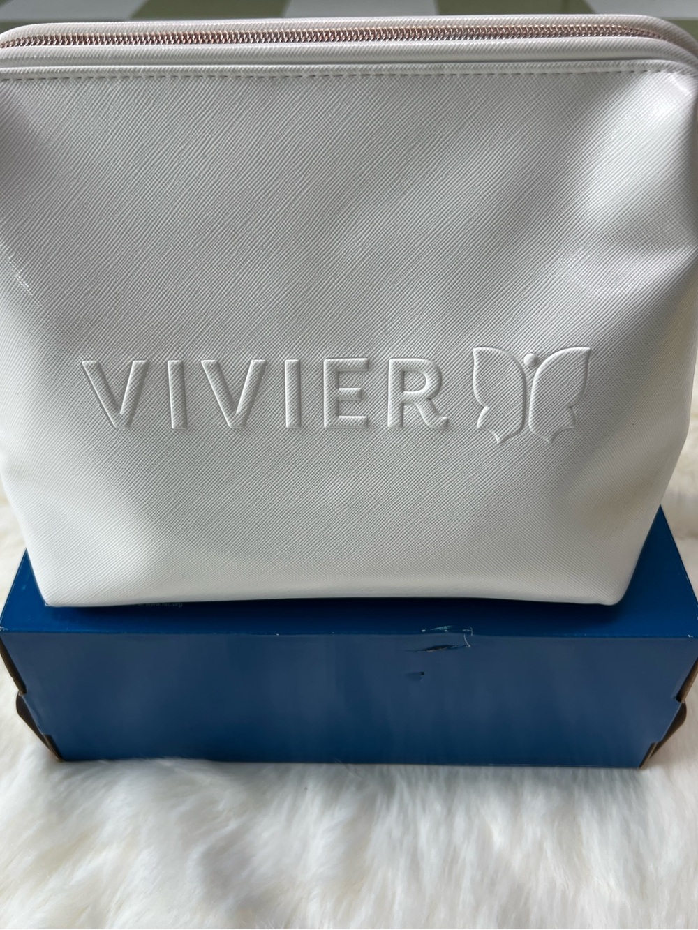 VIVIER white Cosmetic Travel Bag ,pouch jewelry bag
